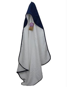 Baby Hooded Towel white/french/navy