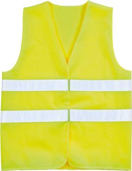 Warnweste mit Zugbeutel yellow