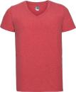 HD-T-Shirt – V-Ausschnitt red-marl